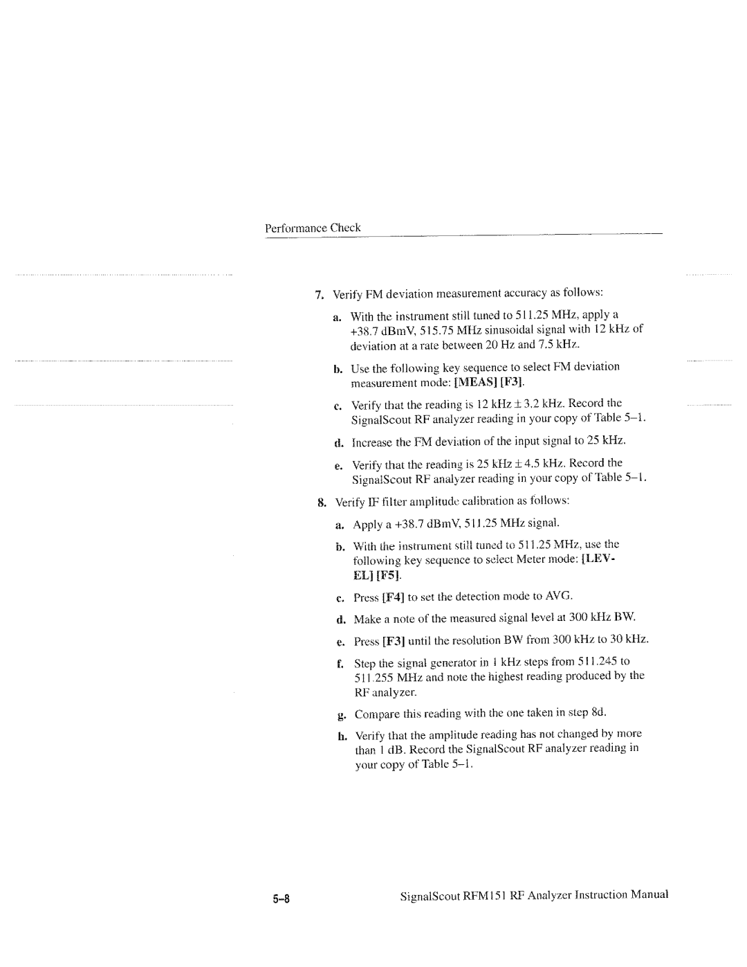 Tektronix RFM151, 070-9960-01 manual 