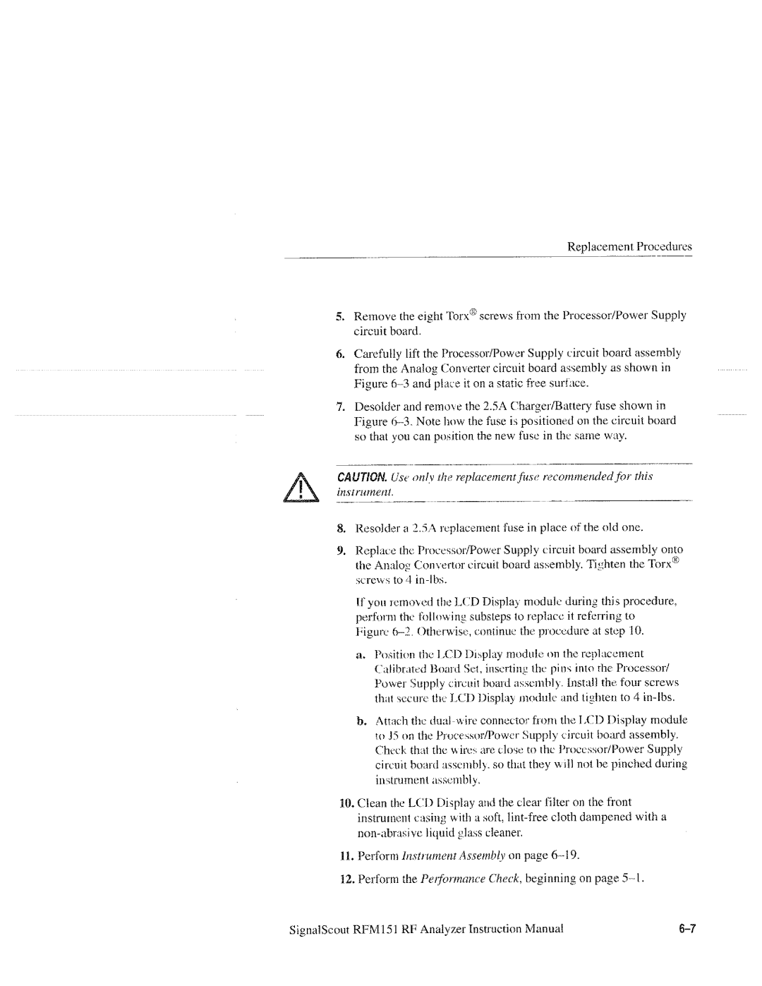 Tektronix 070-9960-01, RFM151 manual 