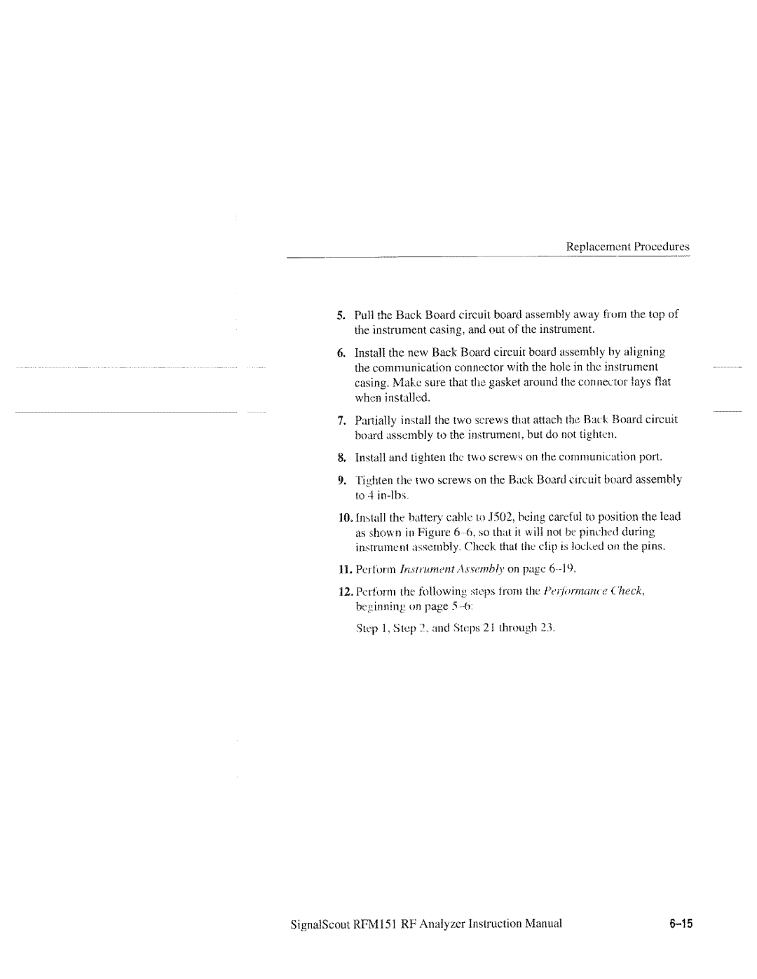 Tektronix 070-9960-01, RFM151 manual 