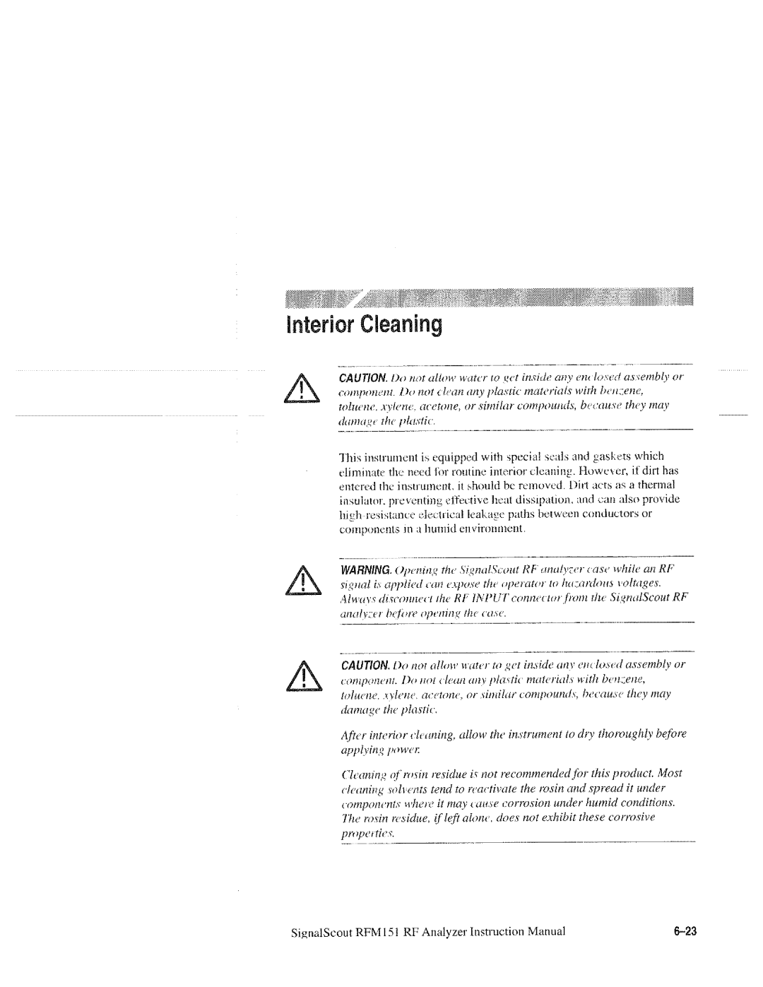 Tektronix 070-9960-01, RFM151 manual 