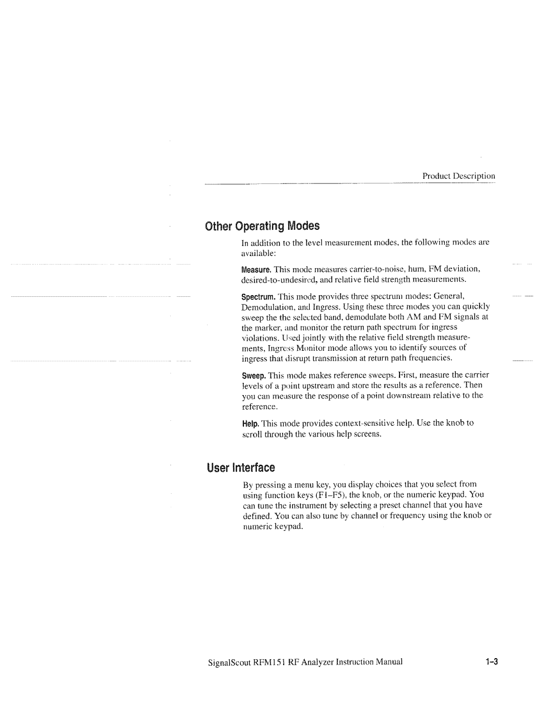 Tektronix 070-9960-01, RFM151 manual 