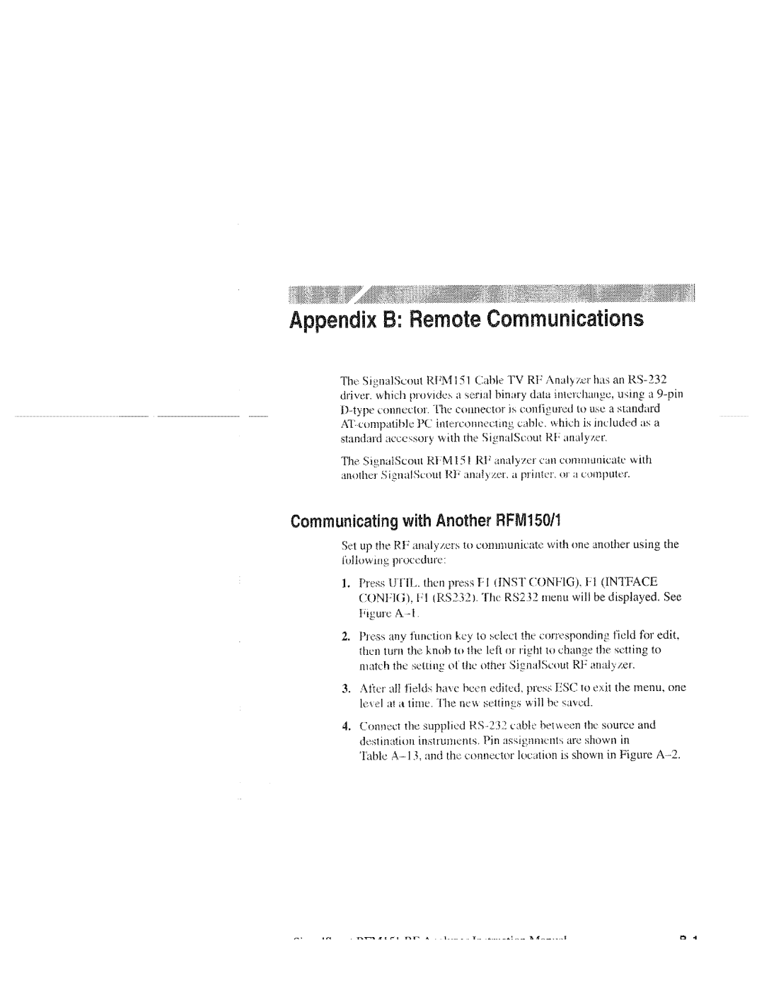 Tektronix 070-9960-01, RFM151 manual 