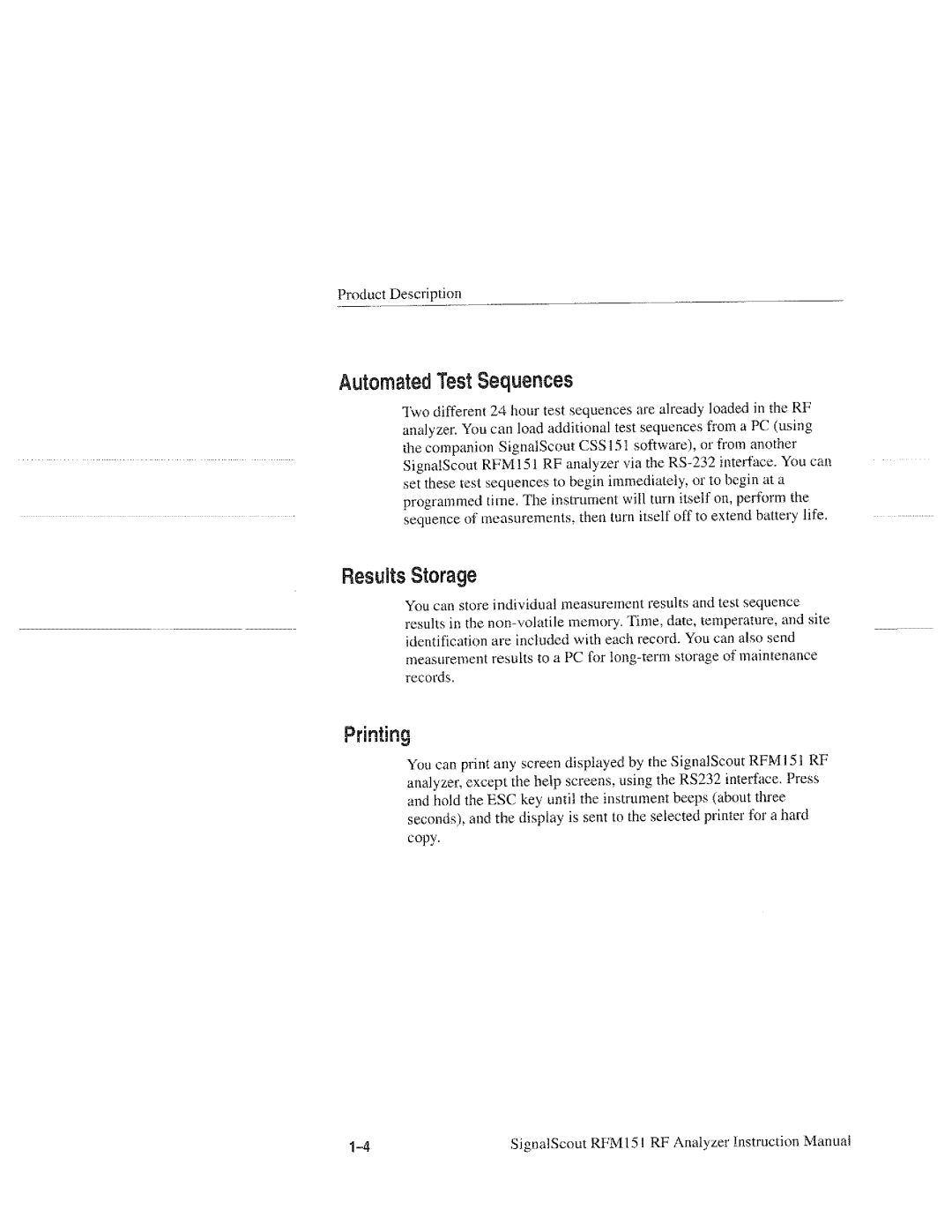 Tektronix RFM151, 070-9960-01 manual 