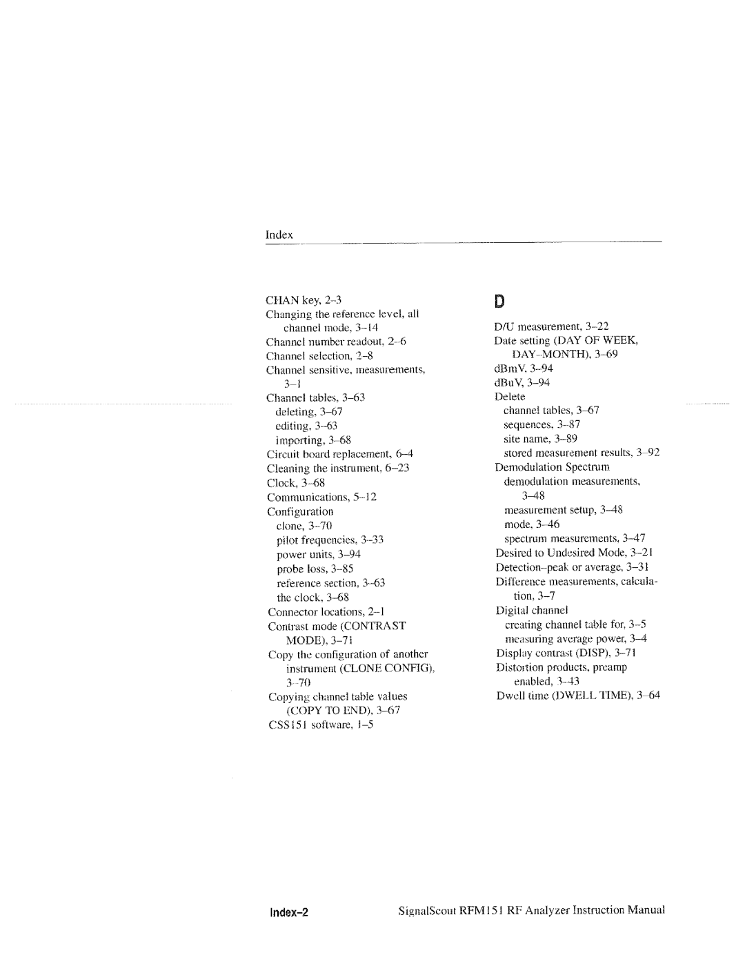 Tektronix RFM151, 070-9960-01 manual 