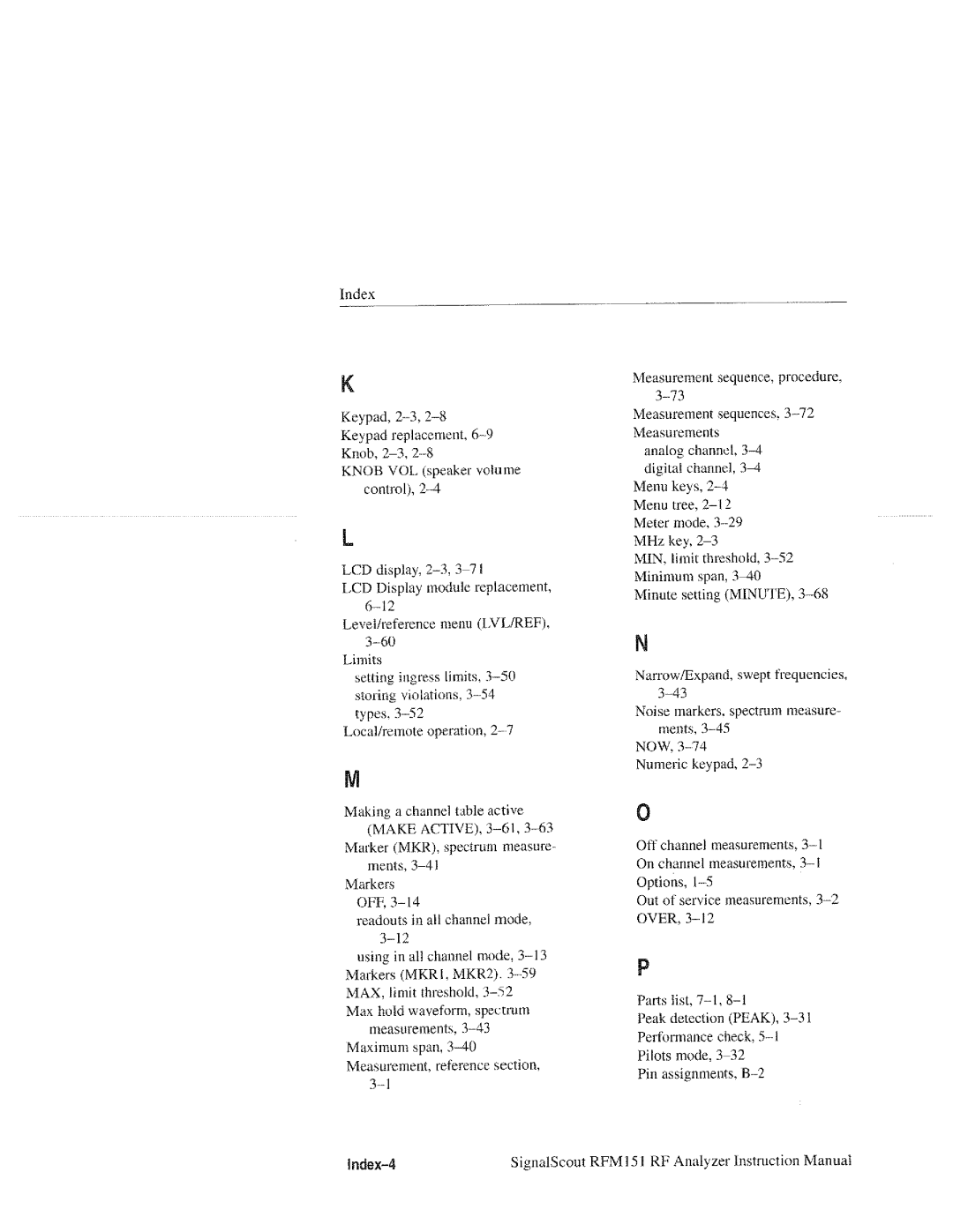 Tektronix RFM151, 070-9960-01 manual 