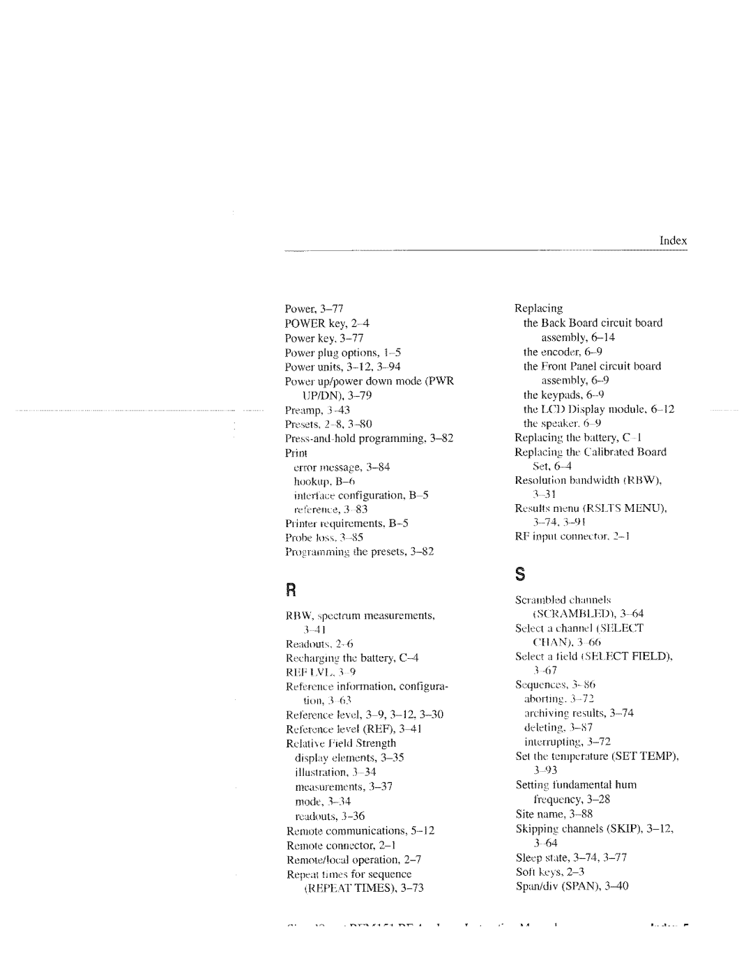 Tektronix 070-9960-01, RFM151 manual 