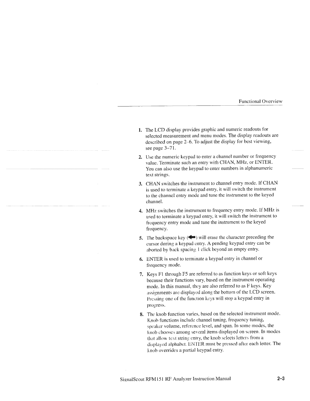 Tektronix 070-9960-01, RFM151 manual 