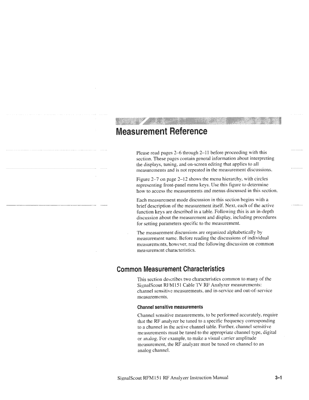 Tektronix 070-9960-01, RFM151 manual 