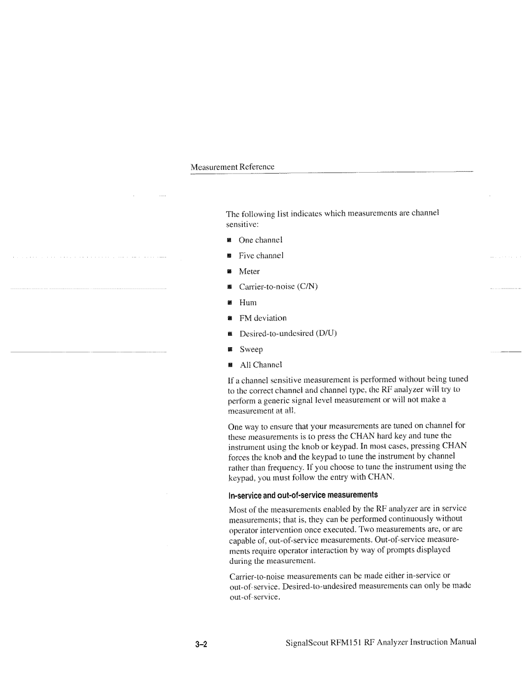 Tektronix RFM151, 070-9960-01 manual 