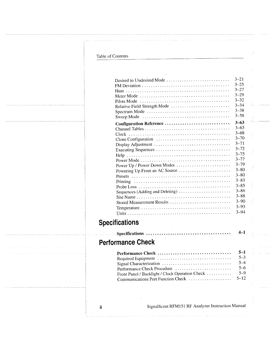 Tektronix RFM151, 070-9960-01 manual 