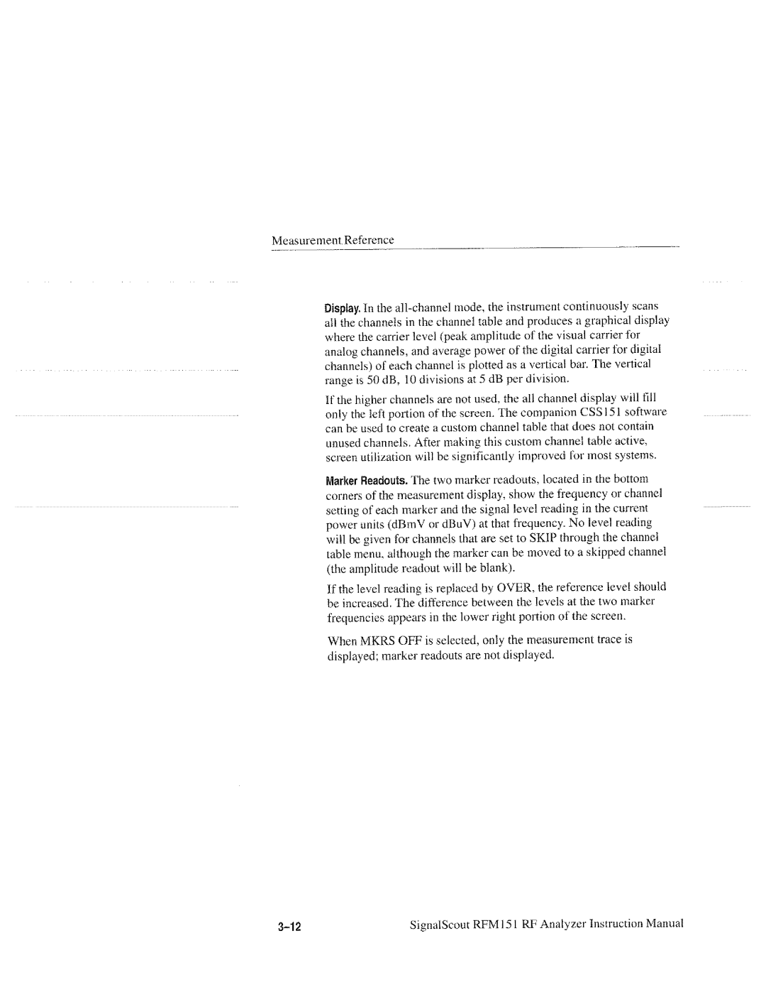 Tektronix RFM151, 070-9960-01 manual 