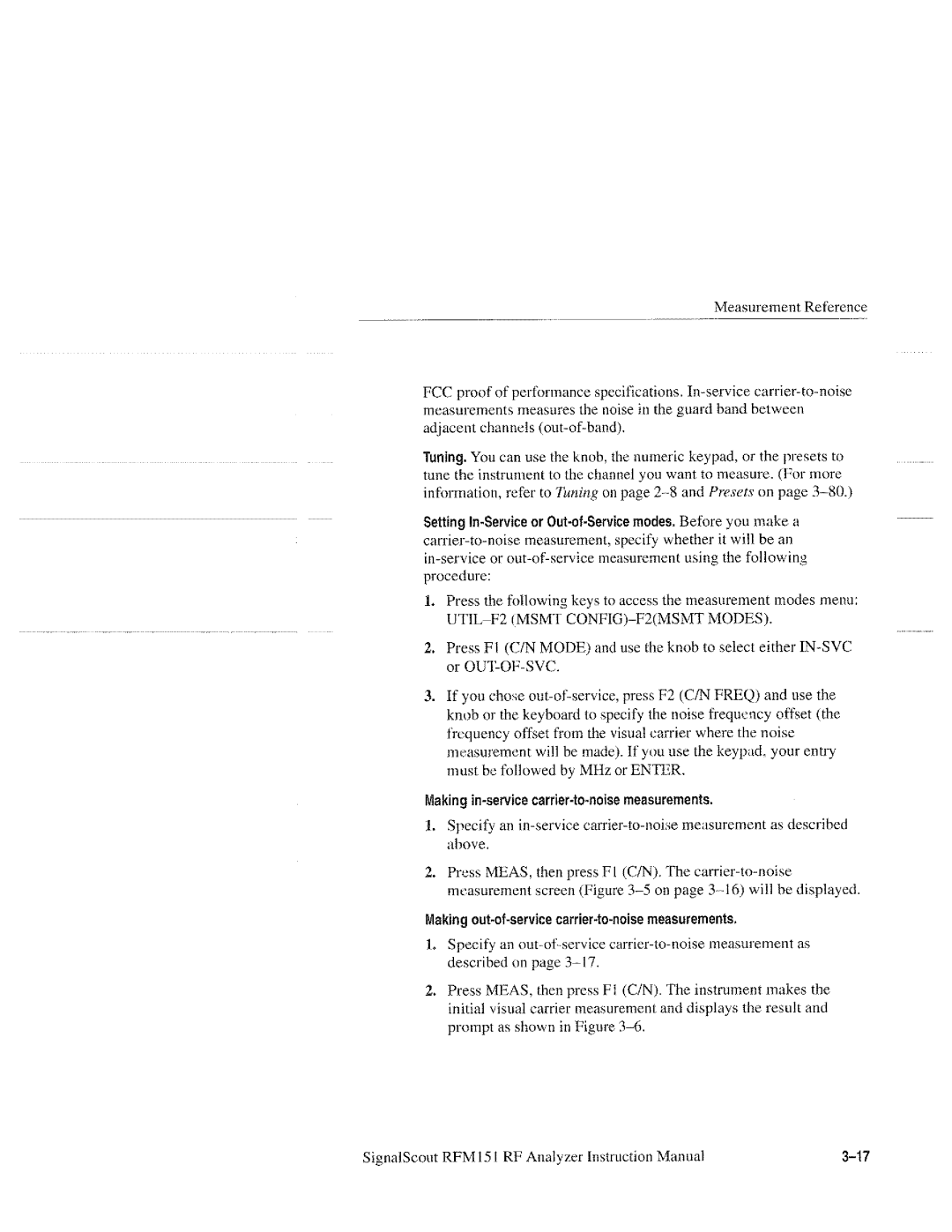 Tektronix 070-9960-01, RFM151 manual 