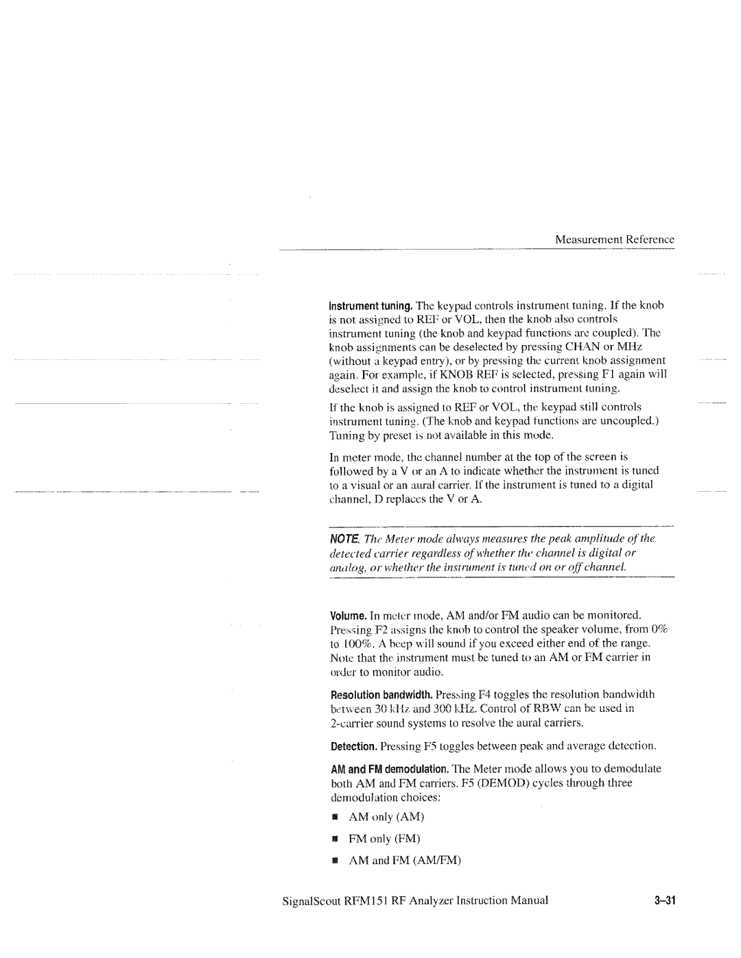 Tektronix 070-9960-01, RFM151 manual 