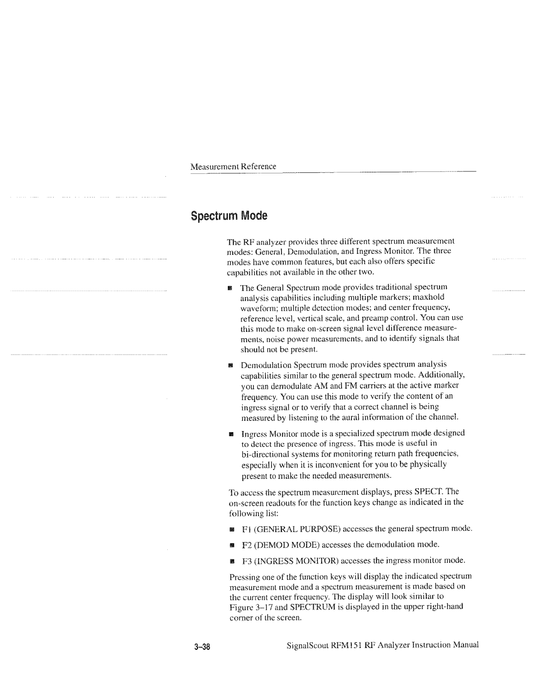 Tektronix RFM151, 070-9960-01 manual 