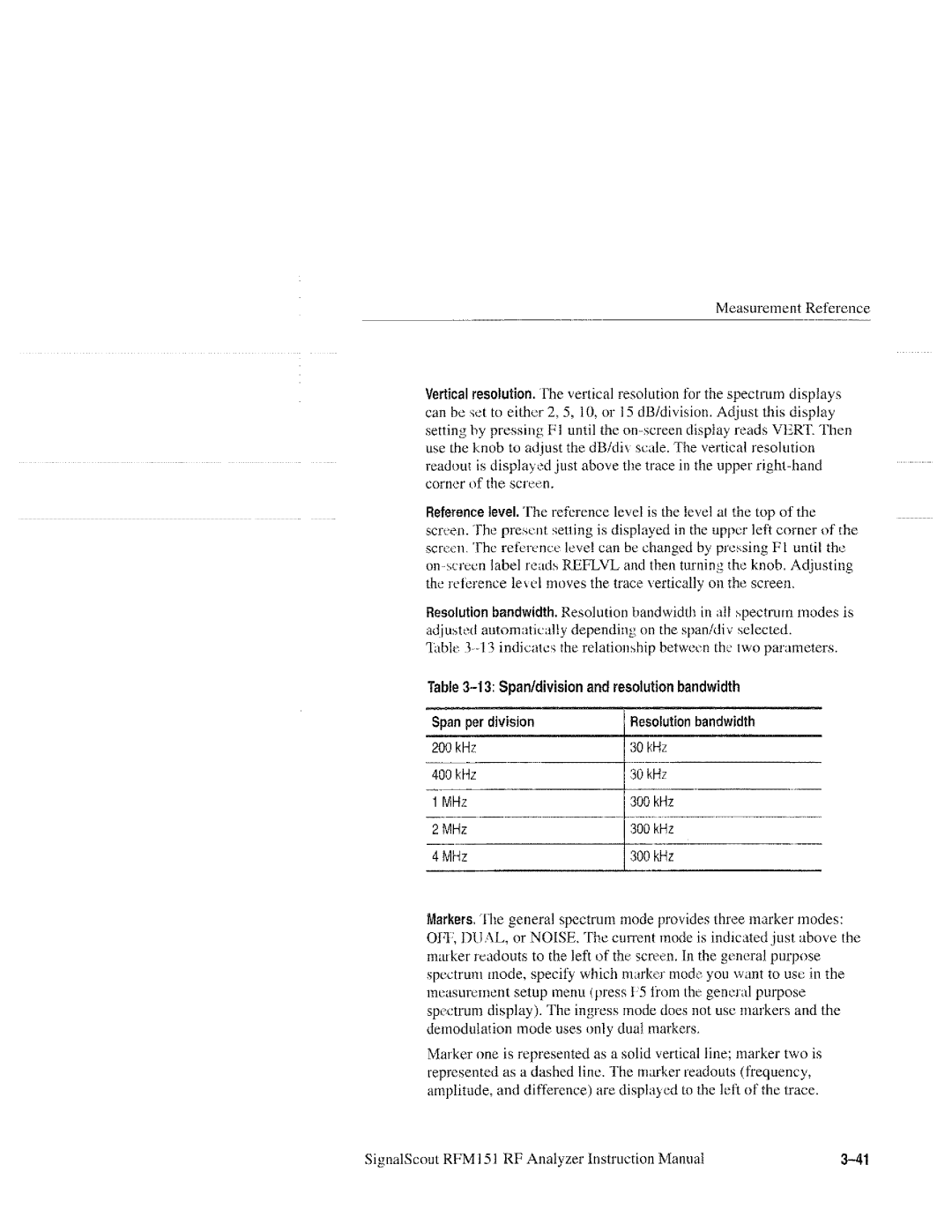 Tektronix 070-9960-01, RFM151 manual 