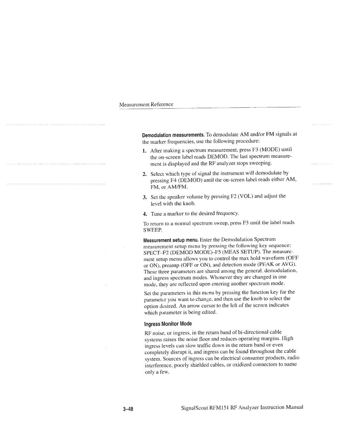 Tektronix RFM151, 070-9960-01 manual 