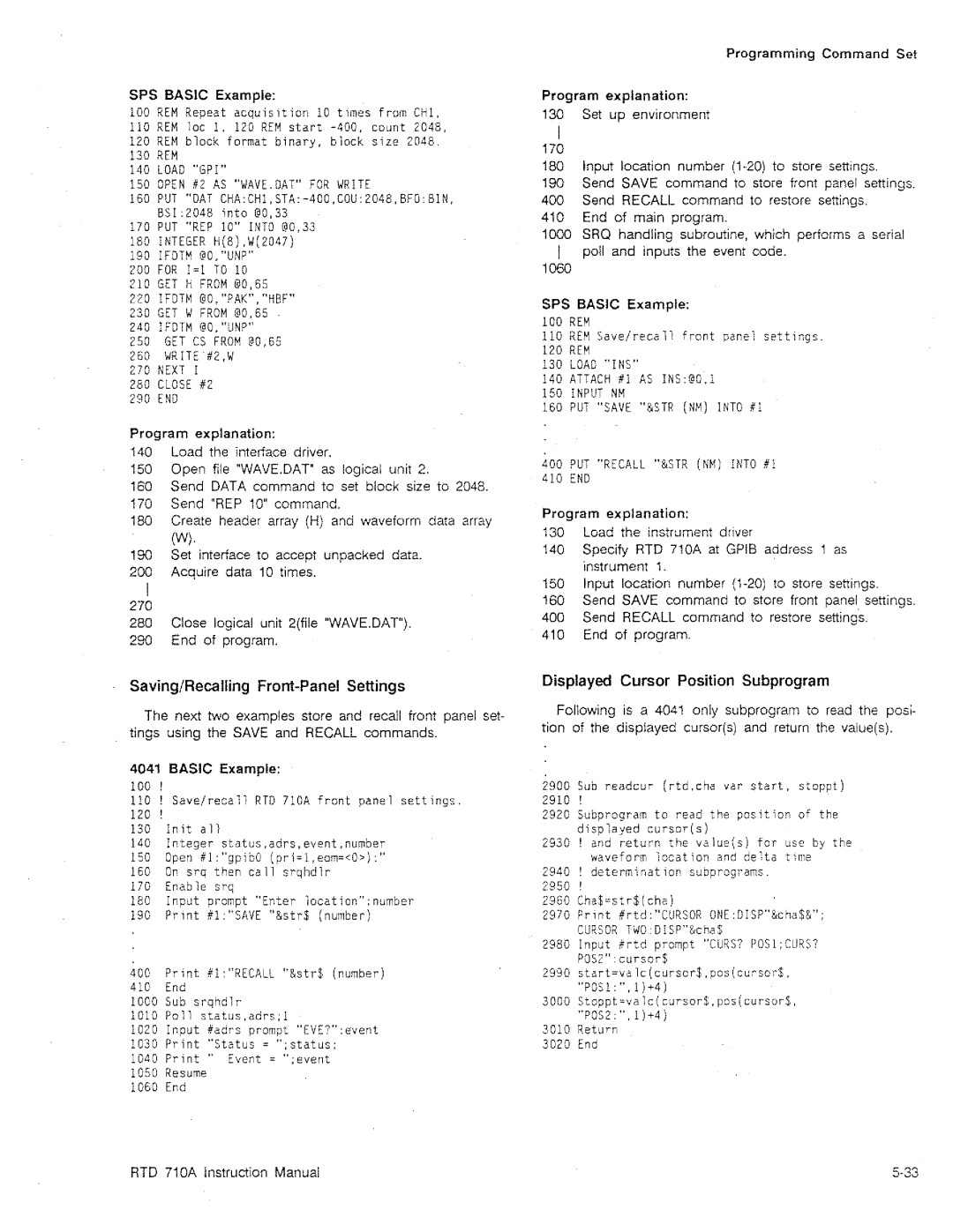 Tektronix RTD 710A manual 