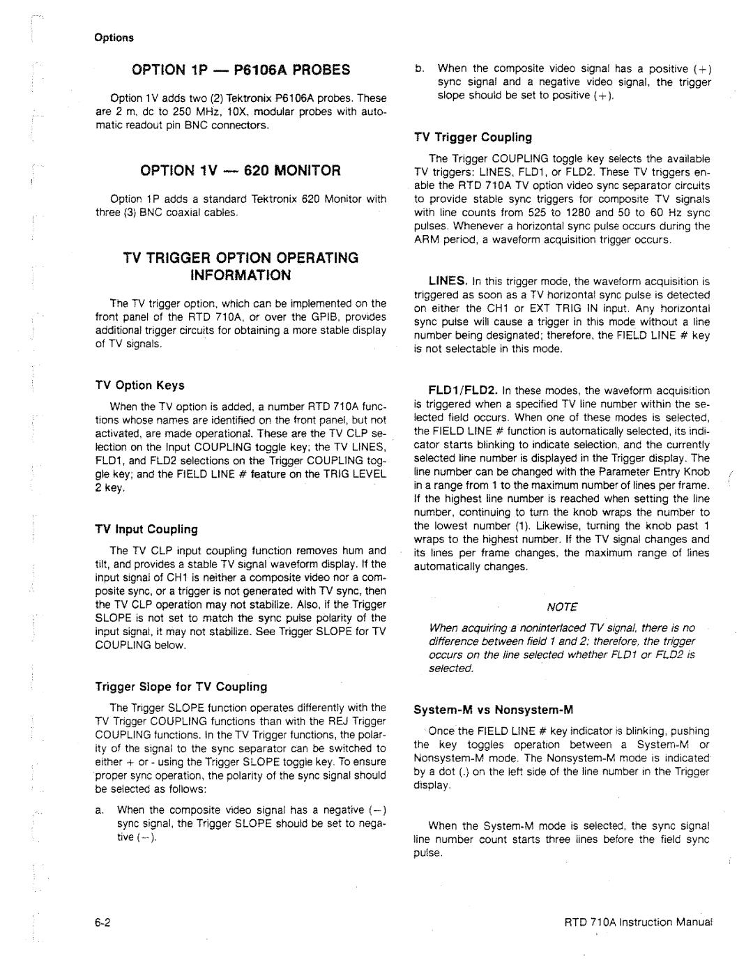Tektronix RTD 710A manual 