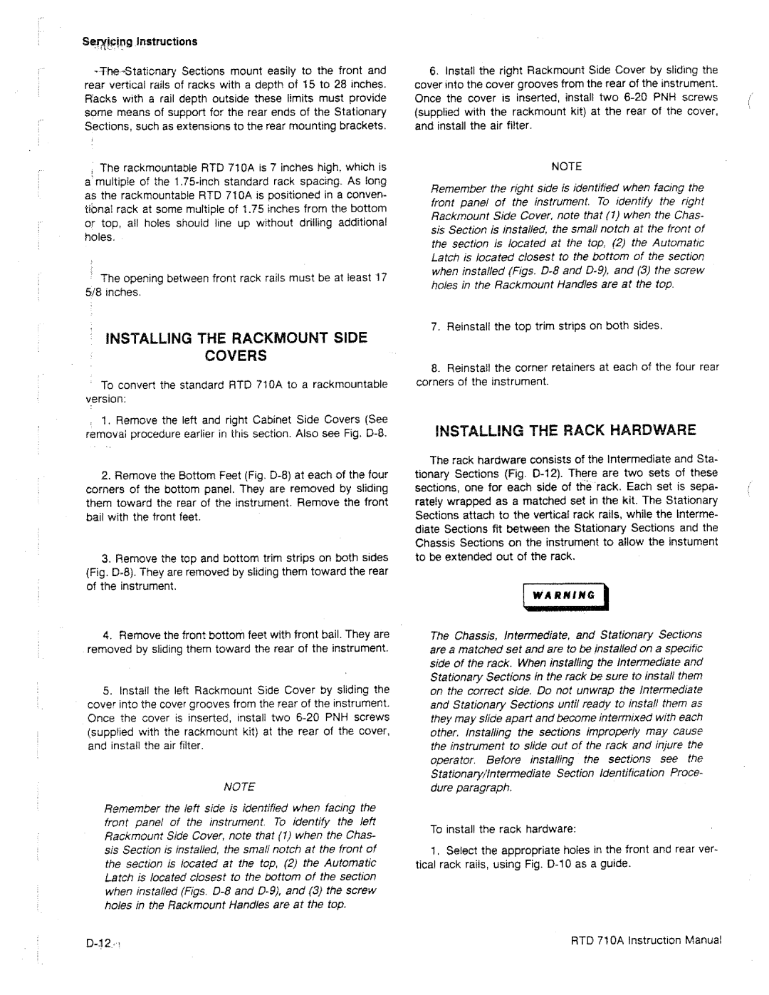 Tektronix RTD 710A manual 