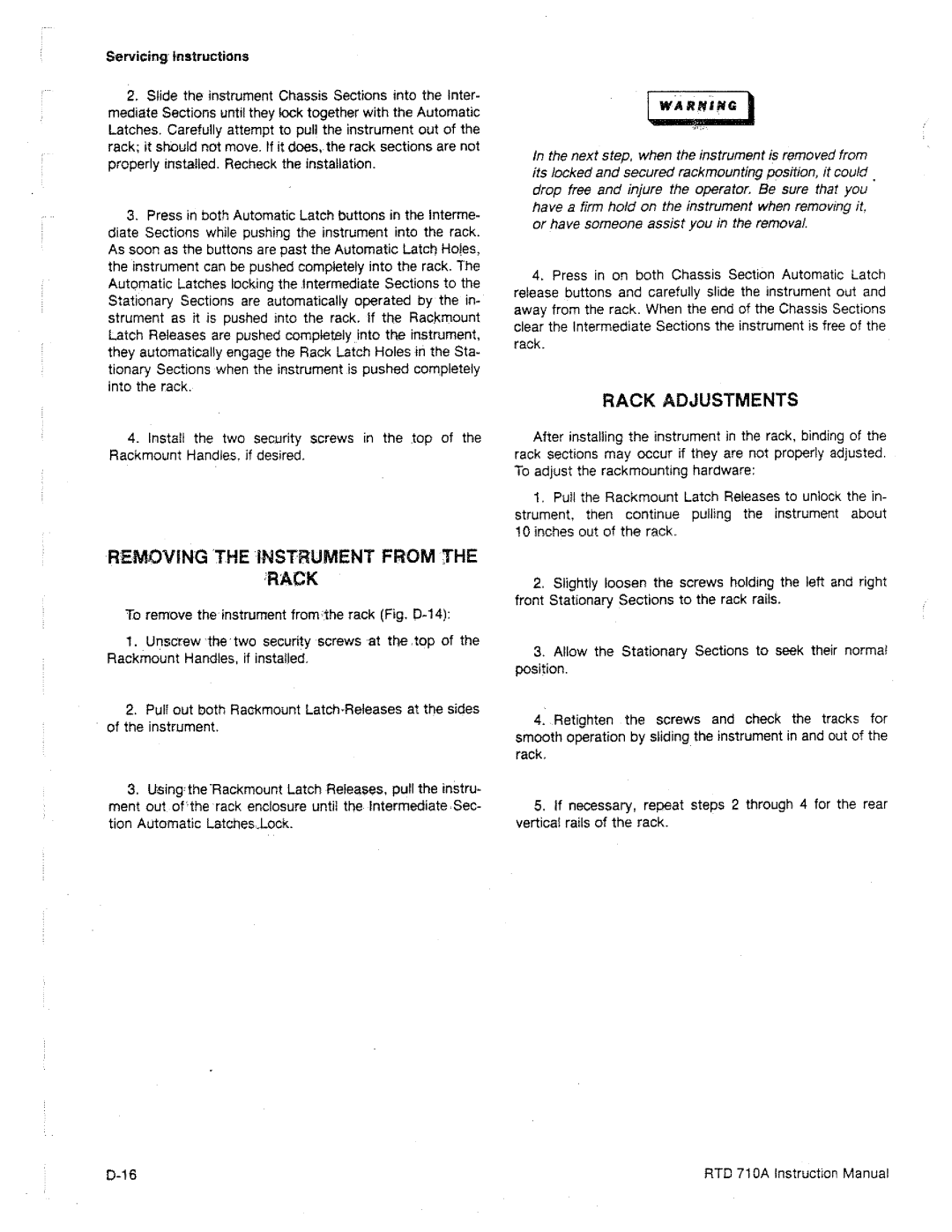 Tektronix RTD 710A manual 
