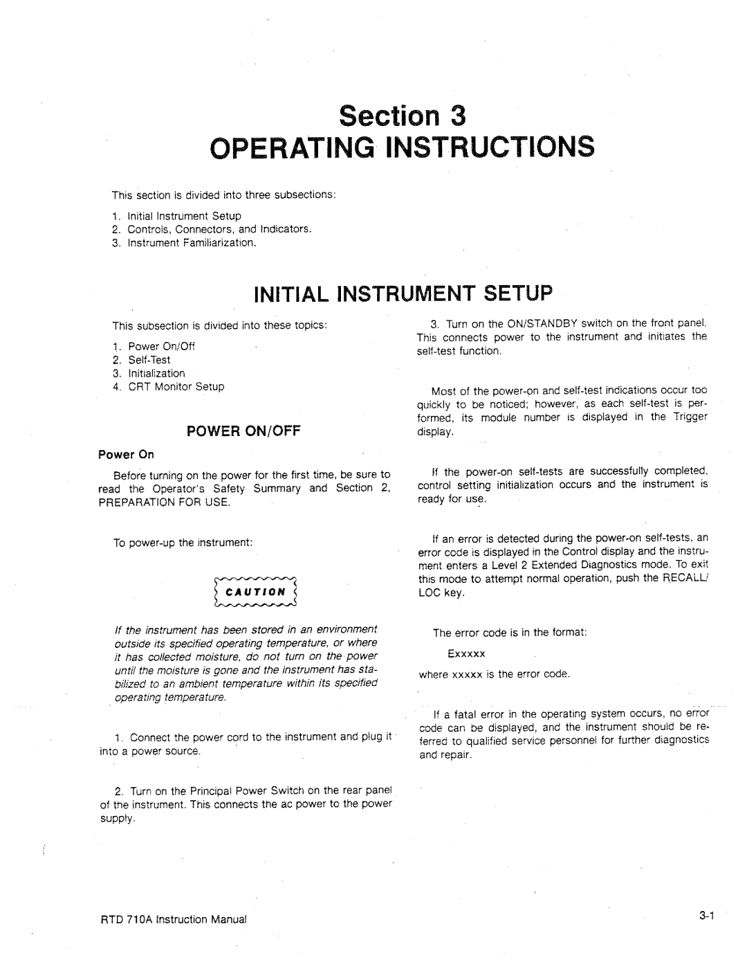 Tektronix RTD 710A manual 