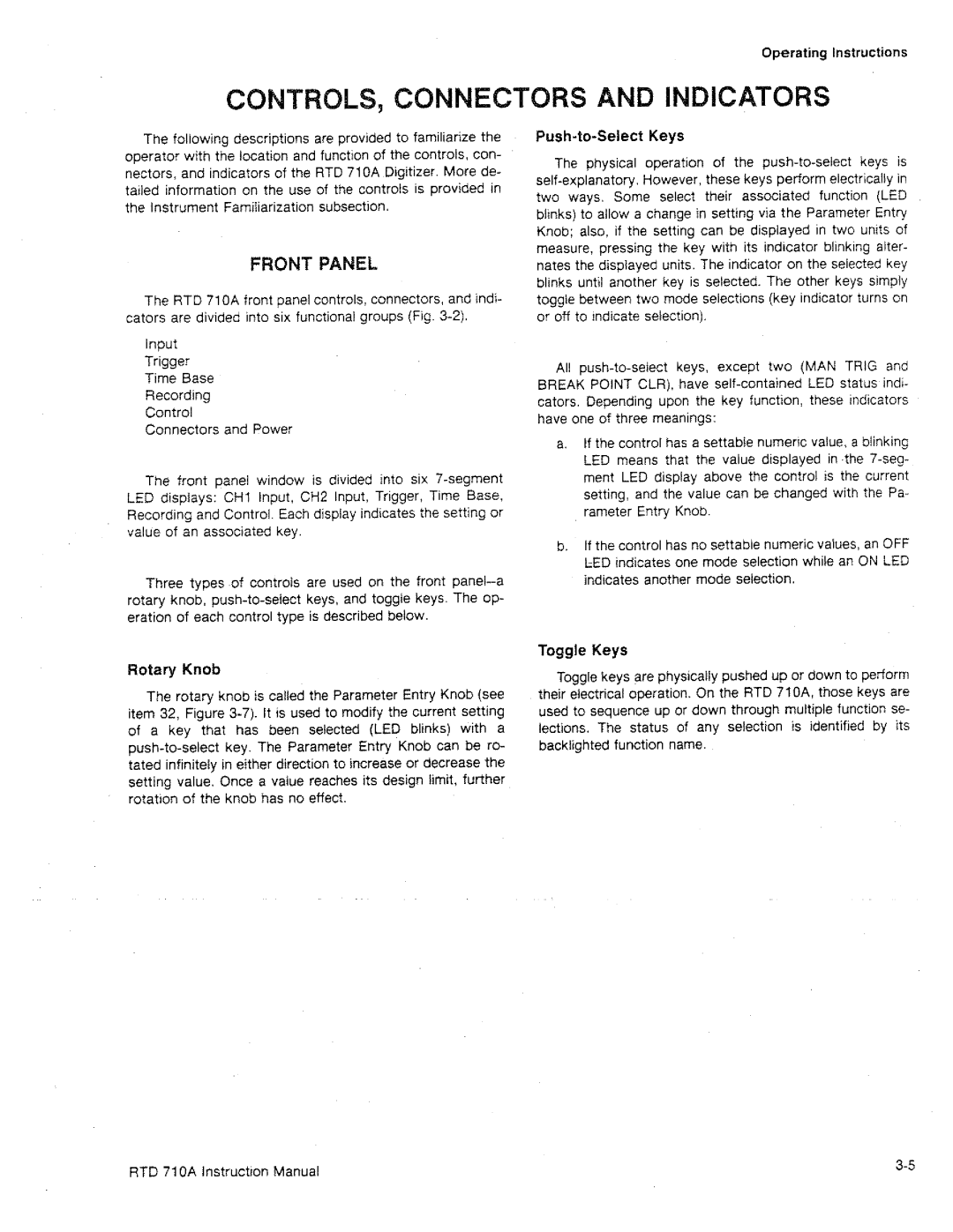 Tektronix RTD 710A manual 
