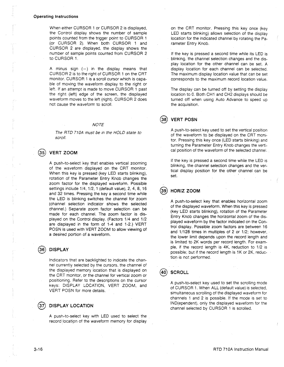Tektronix RTD 710A manual 