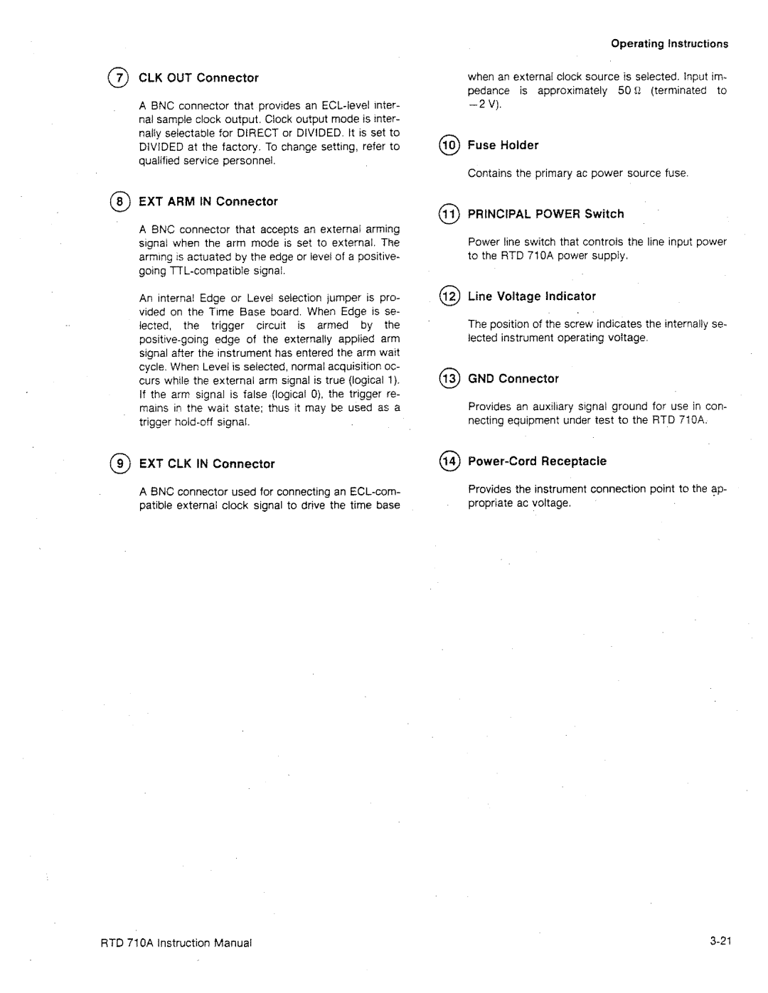 Tektronix RTD 710A manual 