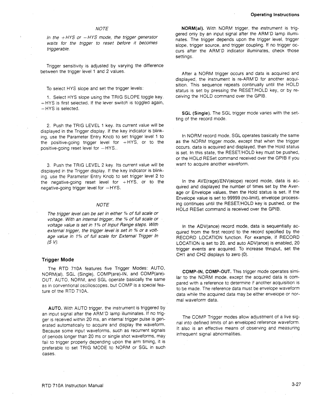 Tektronix RTD 710A manual 