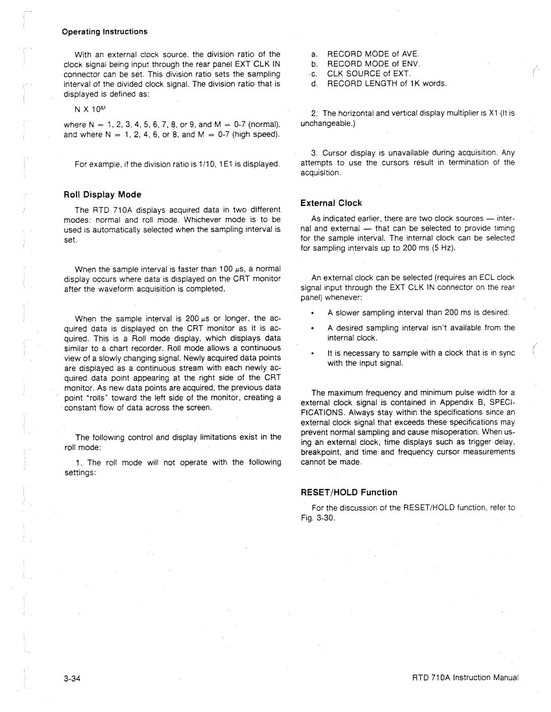 Tektronix RTD 710A manual 