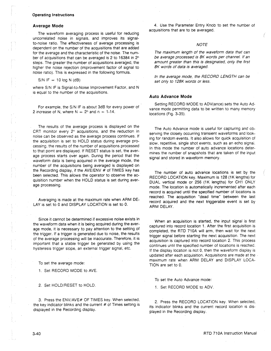 Tektronix RTD 710A manual 