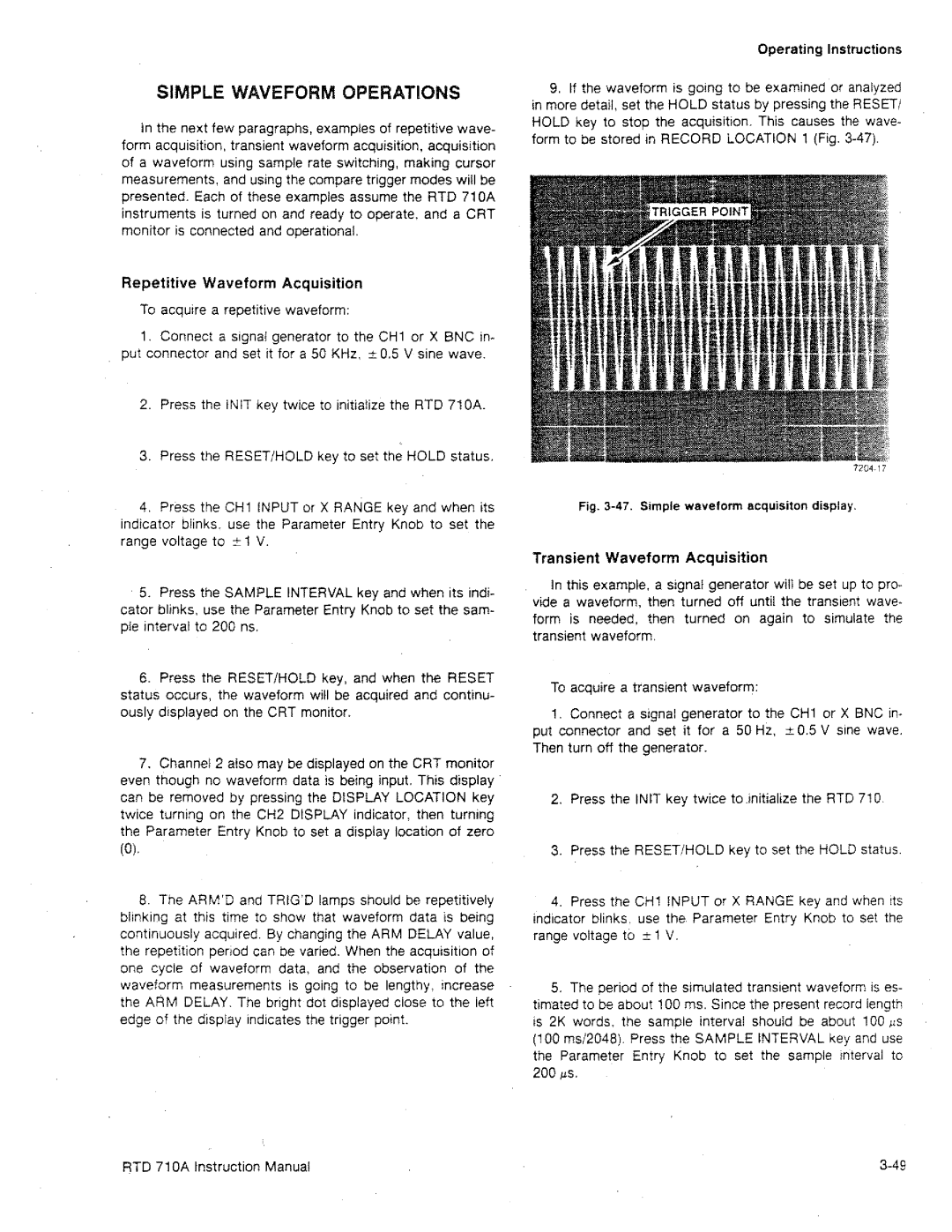 Tektronix RTD 710A manual 