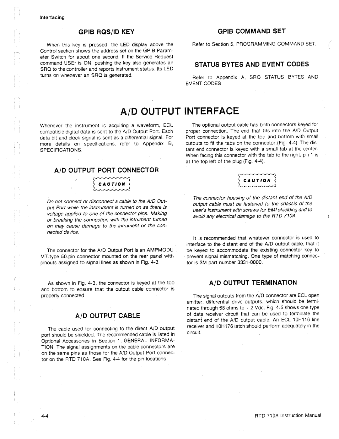 Tektronix RTD 710A manual 