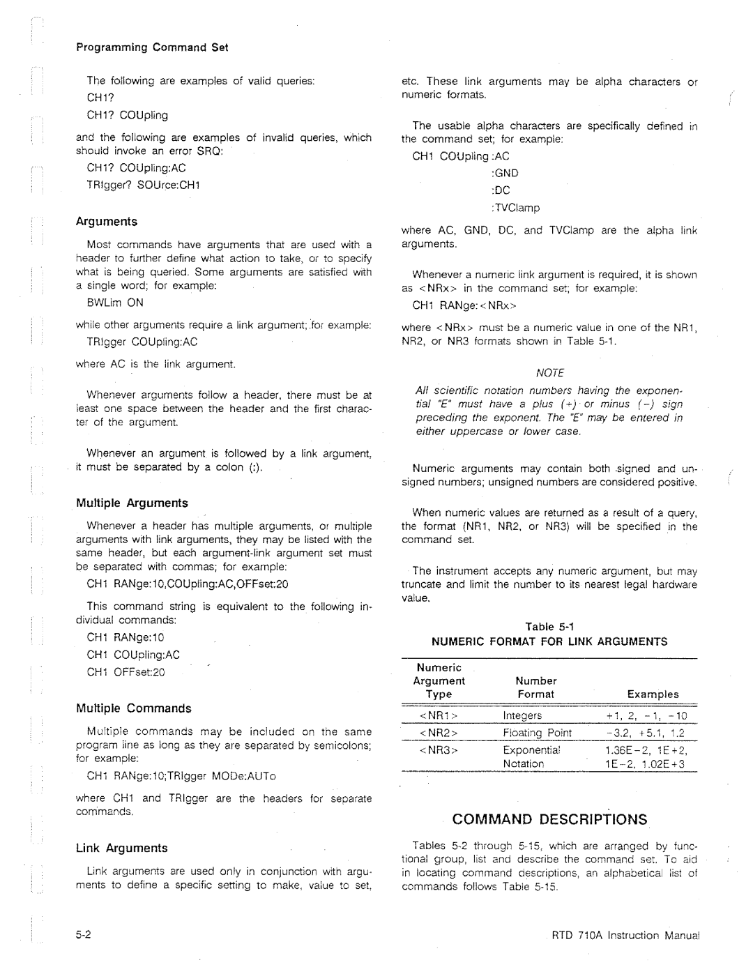 Tektronix RTD 710A manual 