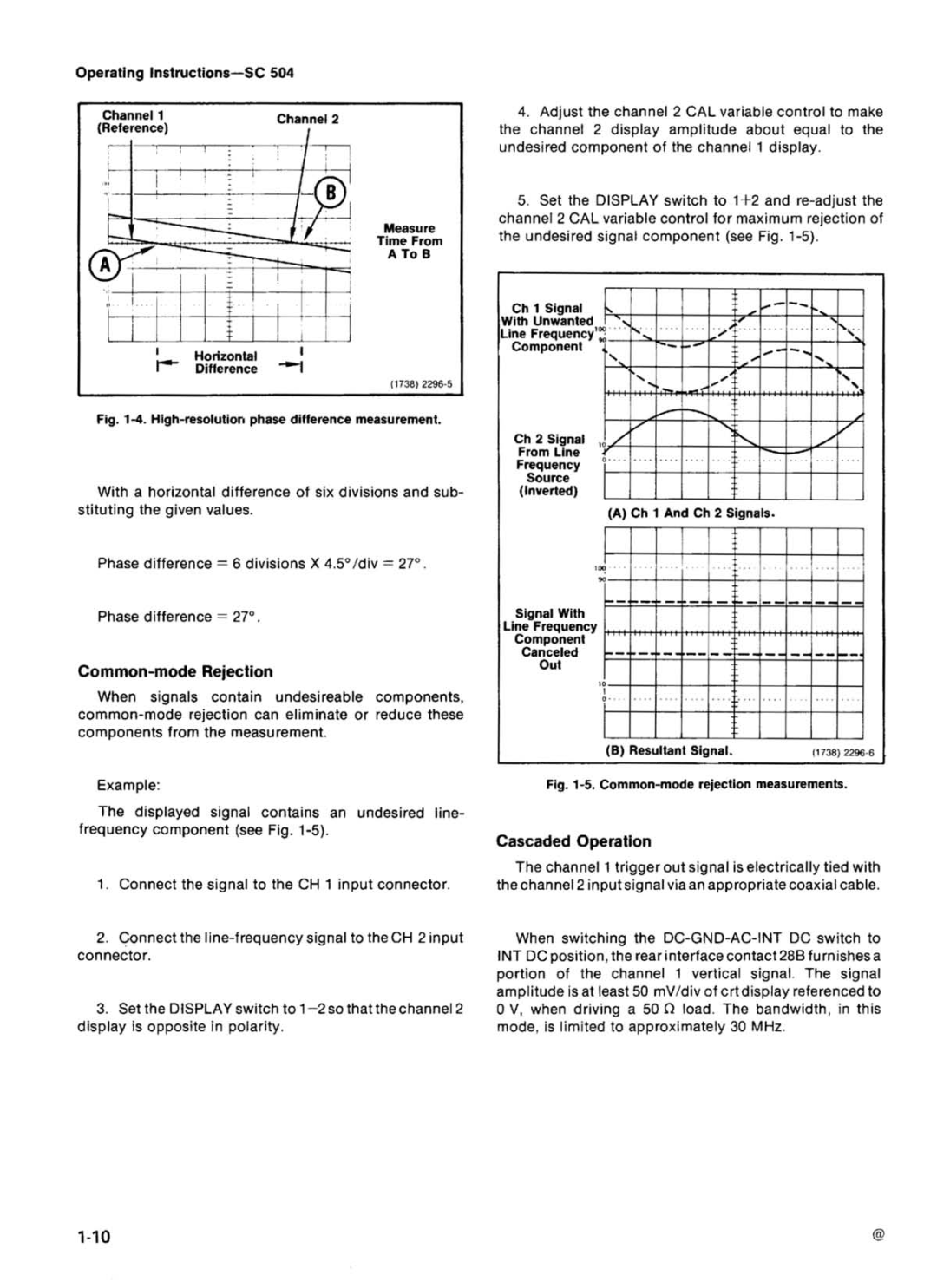 Tektronix SC 504 manual 