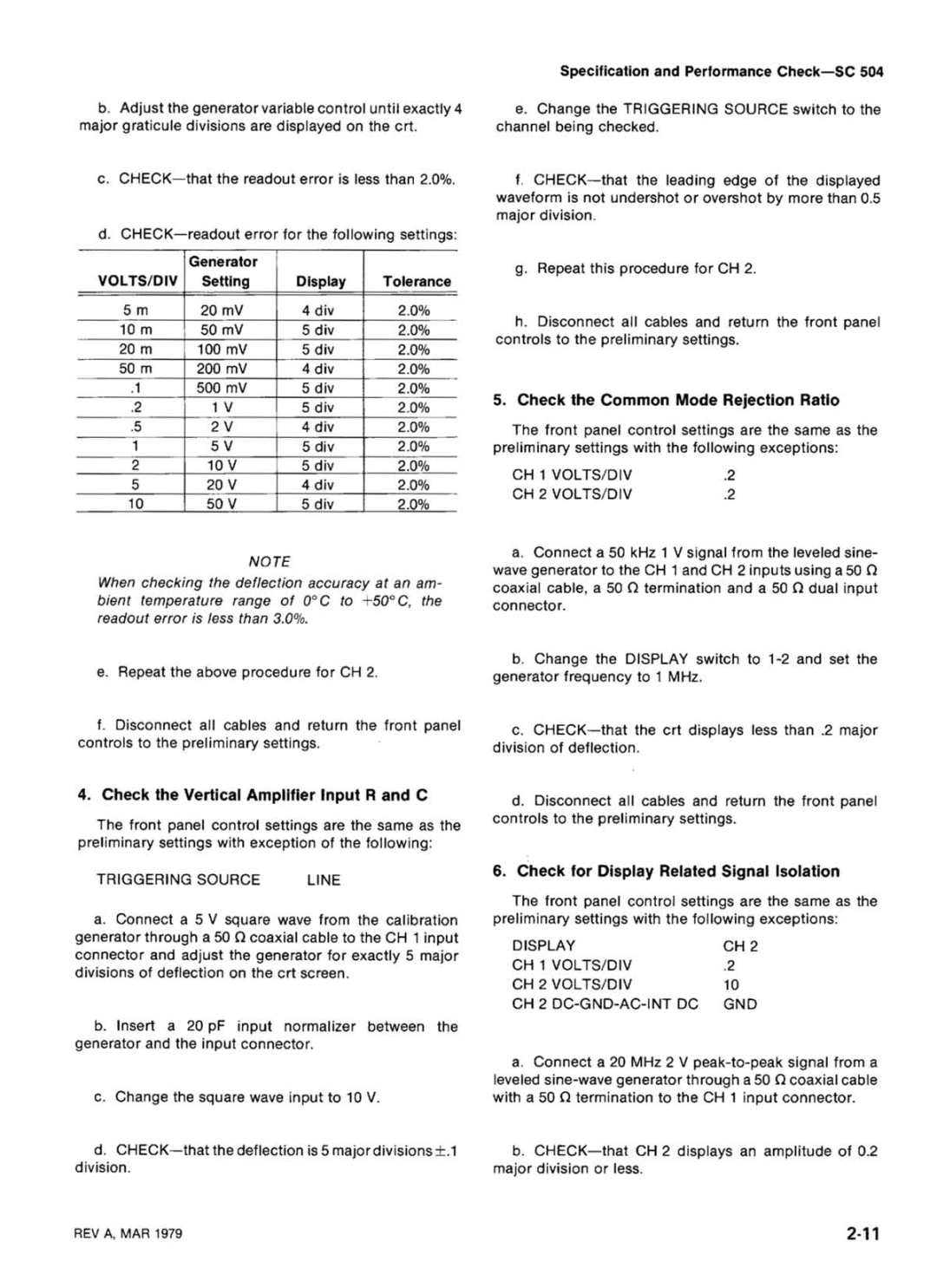 Tektronix SC 504 manual 