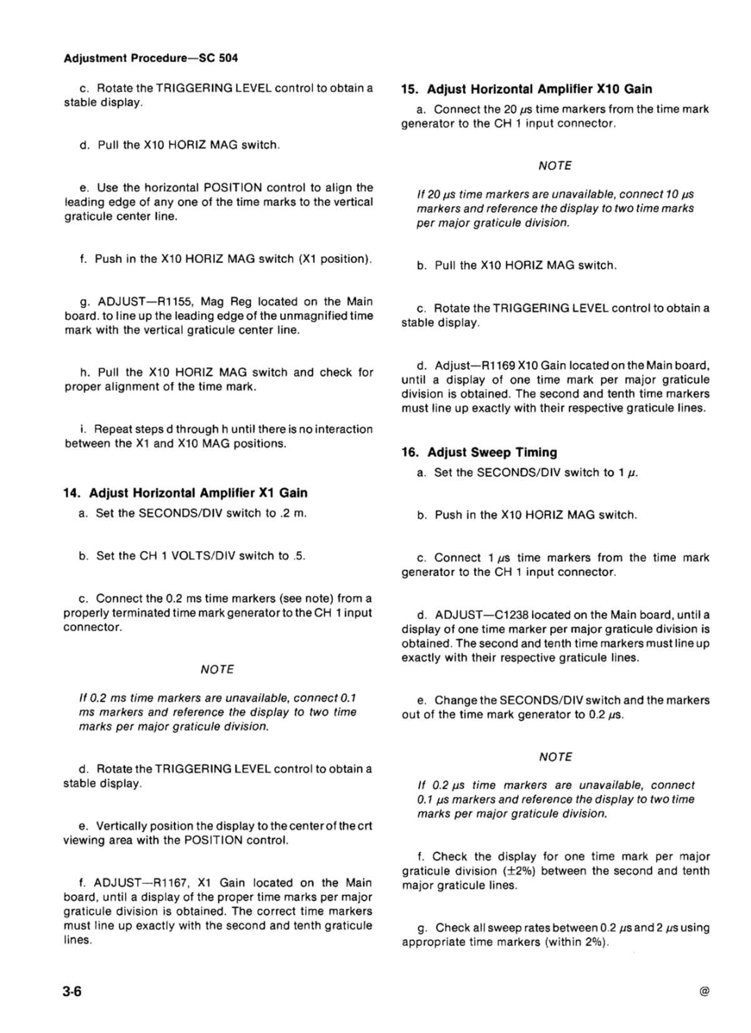 Tektronix SC 504 manual 