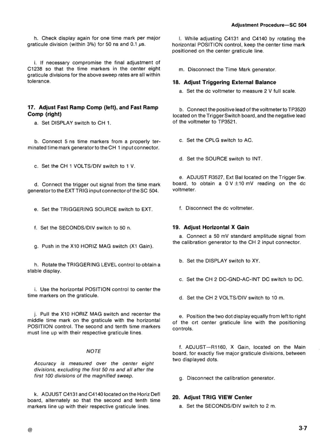 Tektronix SC 504 manual 