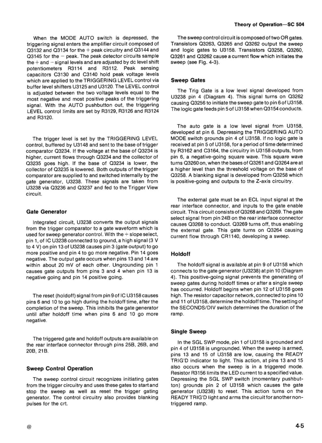 Tektronix SC 504 manual 