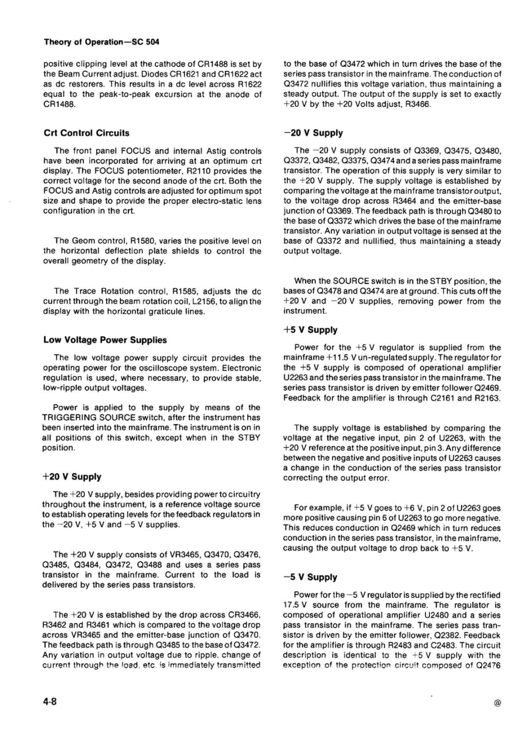 Tektronix SC 504 manual 