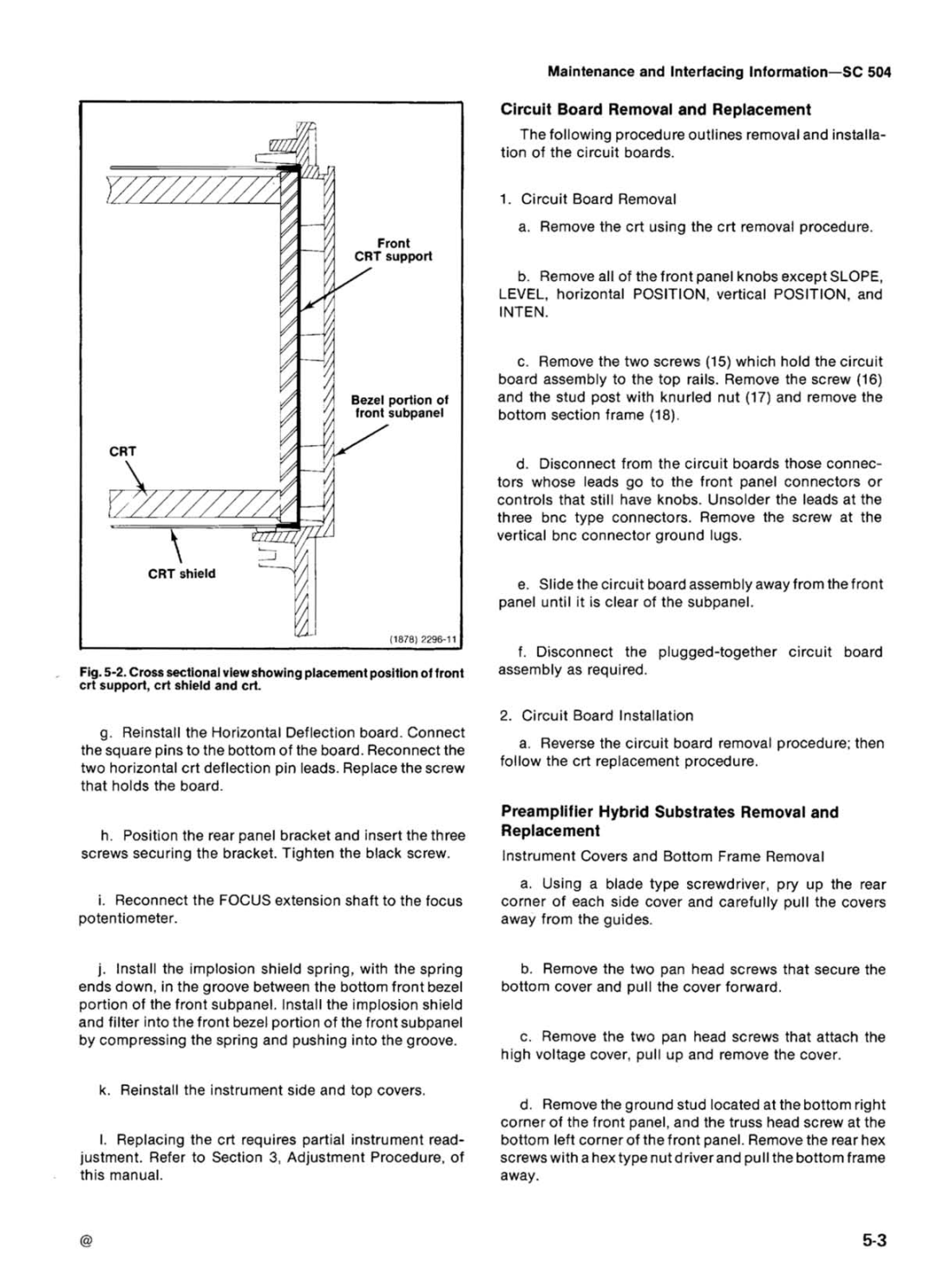 Tektronix SC 504 manual 