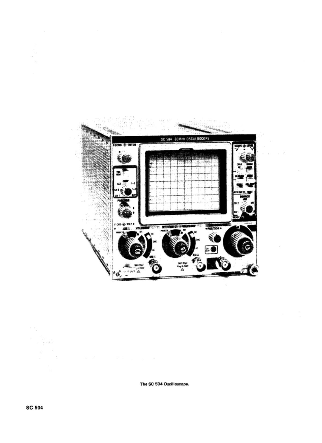 Tektronix SC 504 manual 