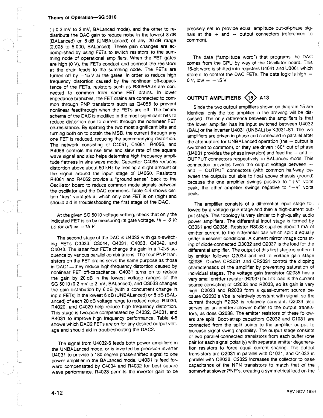 Tektronix SG 5010 manual 