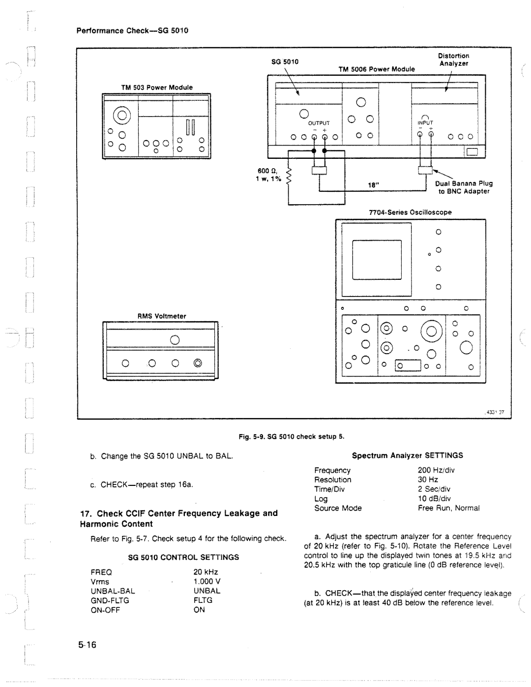 Tektronix SG 5010 manual 