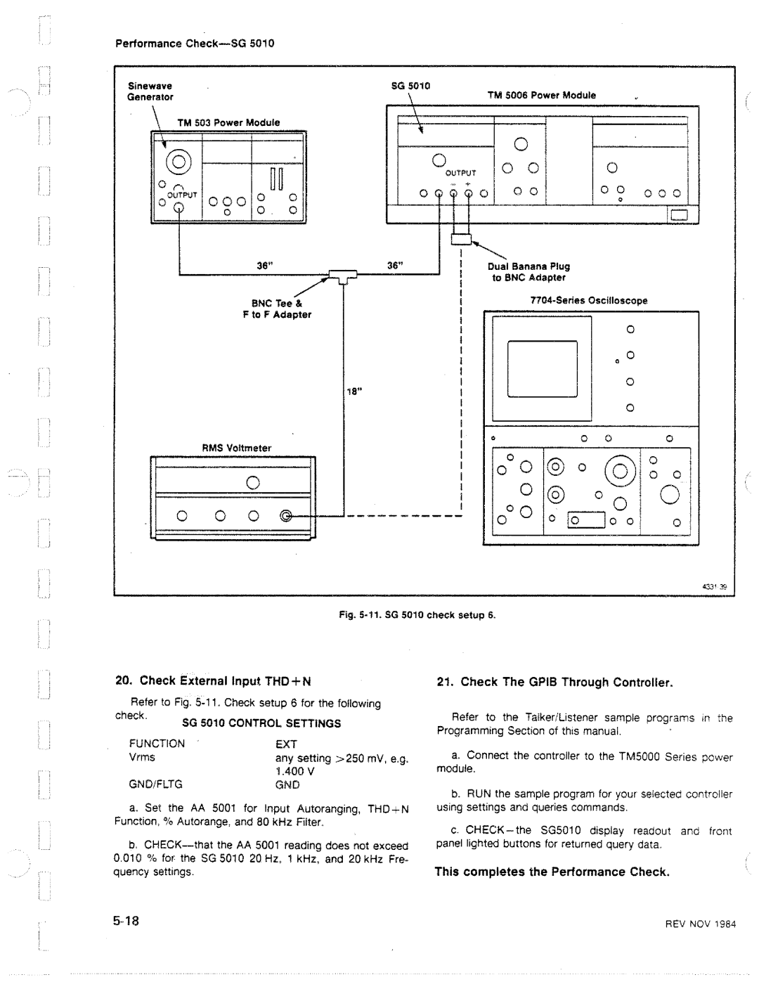 Tektronix SG 5010 manual 