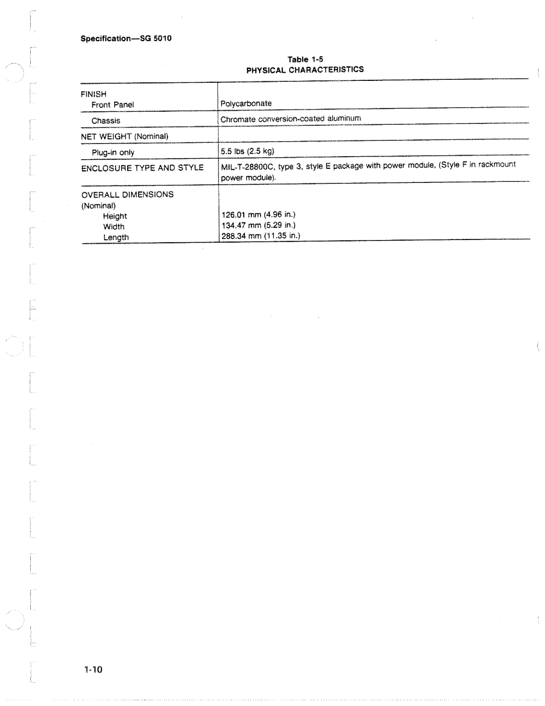 Tektronix SG 5010 manual 