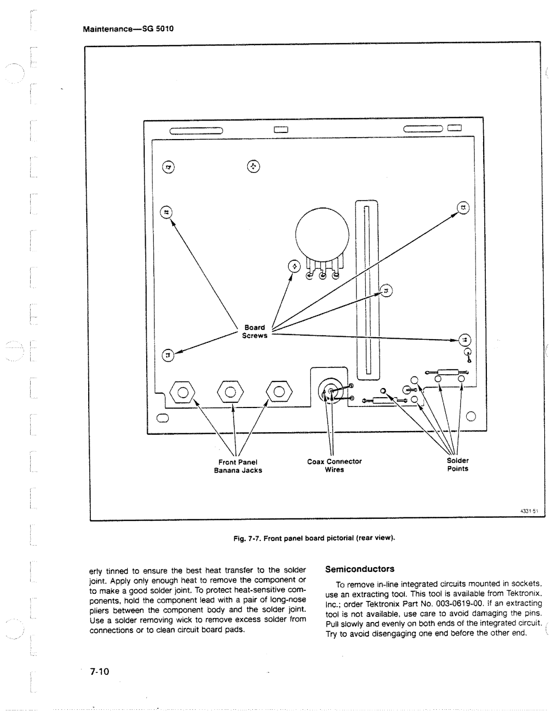 Tektronix SG 5010 manual 