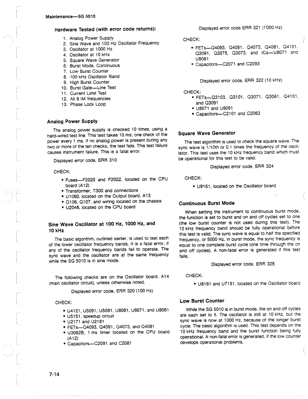 Tektronix SG 5010 manual 