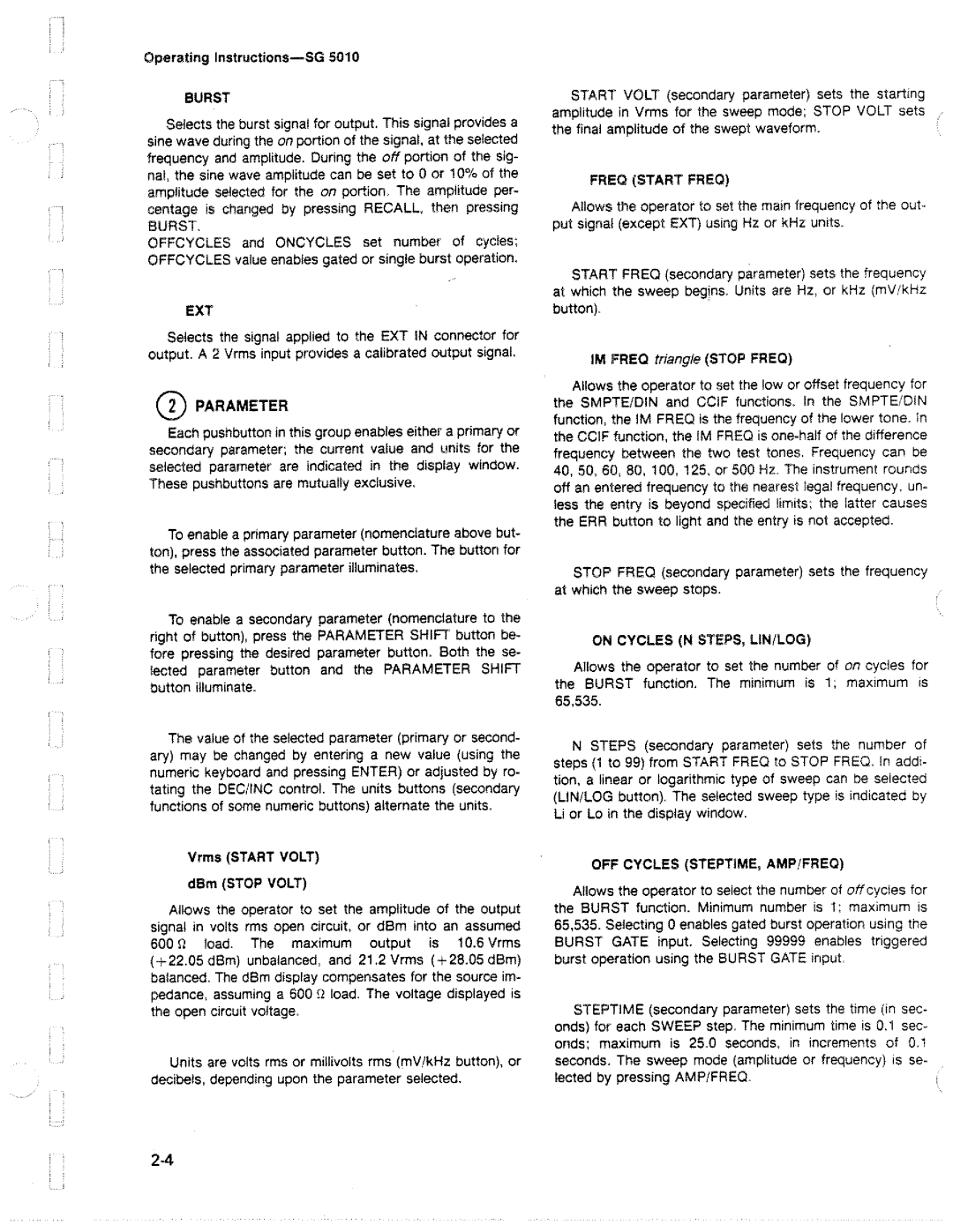 Tektronix SG 5010 manual 