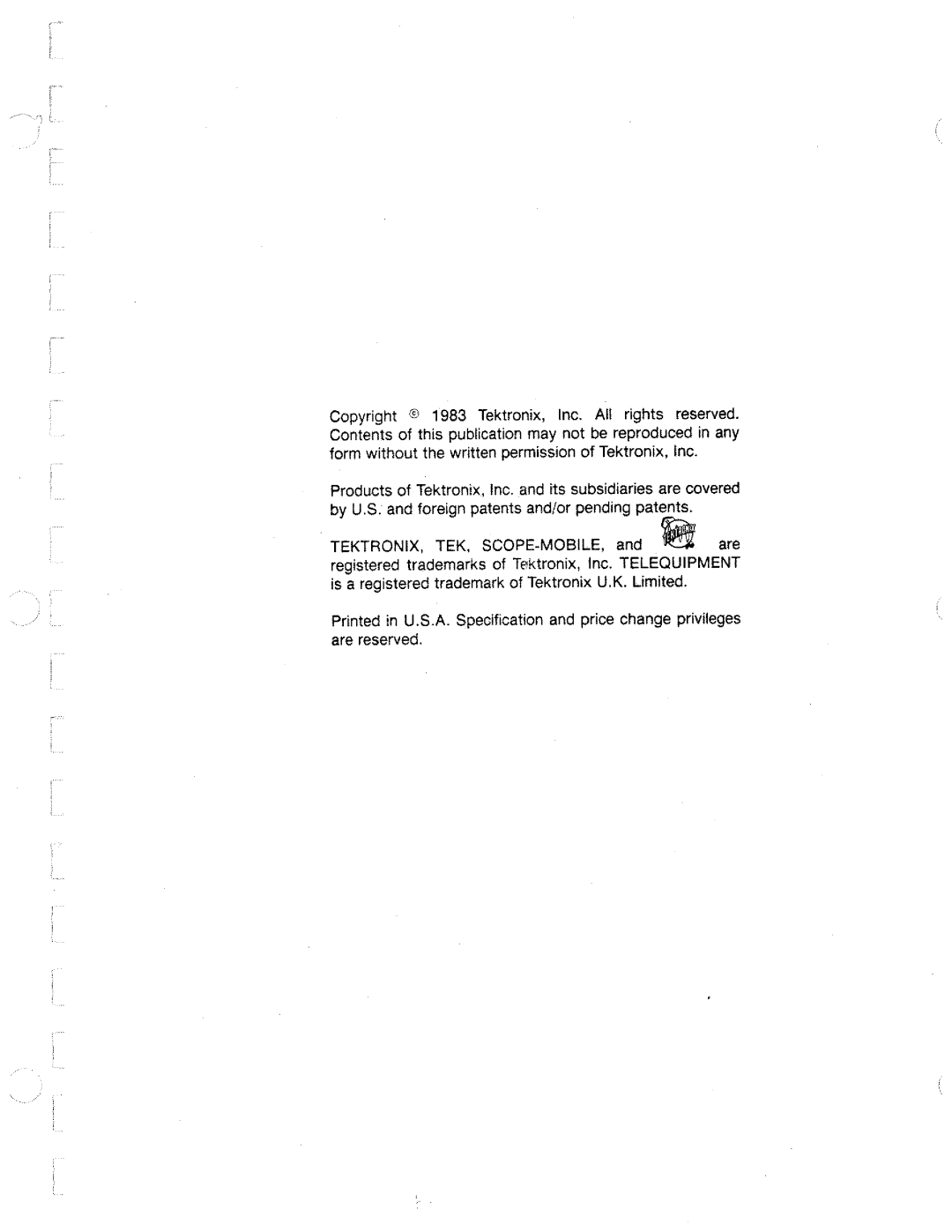 Tektronix SG 5010 manual 